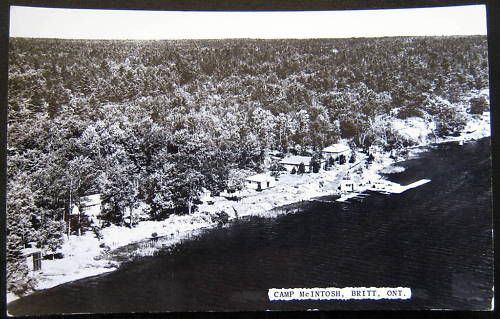 Canada~1940s BRITT ONT. ~ CAMP McINTOSH ~ RPPC  