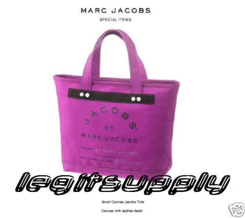 MARC JACOBS Rose Canvas Tote Bag Handbag Purse S Small  