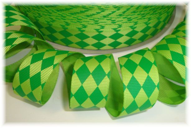 ST PATRICK GREEN IRISH JESTER GROSGRAIN RIBBON  