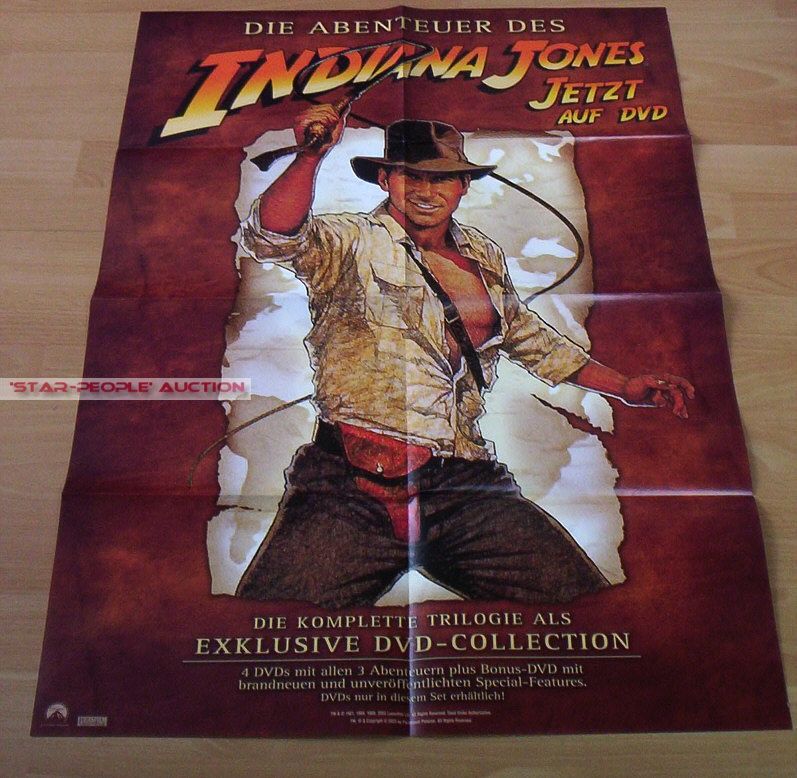 INDIANA JONES TRILOGY * RARE GERMAN ORIGINAL POSTER*  