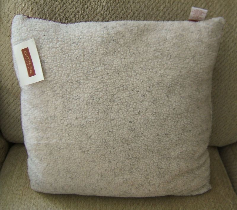 Charter Club Decorative Pillow 18sq Plum Sherpa NWT  