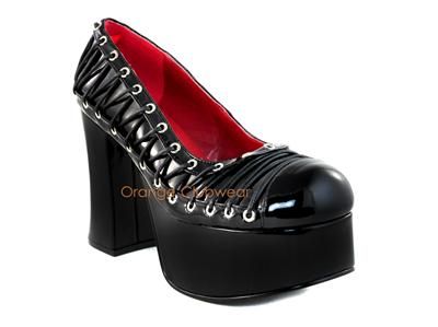 DEMONIA Charade 07 Womens Gothic Punk Corset Style High Heels Platform 