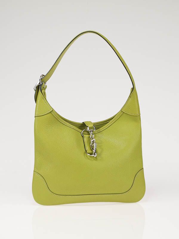 Hermes Chartreuse Chevre Leather 23cm Mini Trim II Bag  