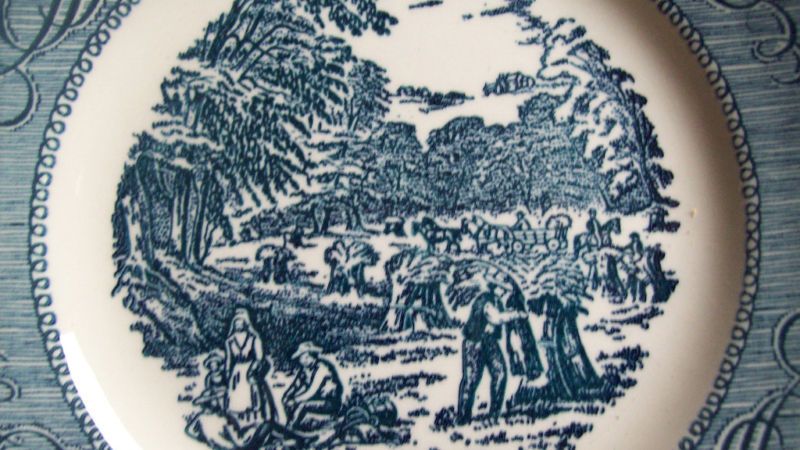 Currier & Ives small plate harvest from country life  