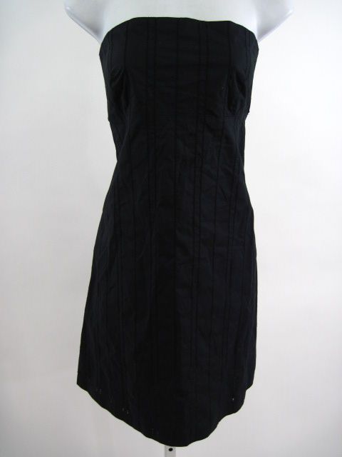 KULSON Black Eyelet Strapless Mini Dress Sz 40  