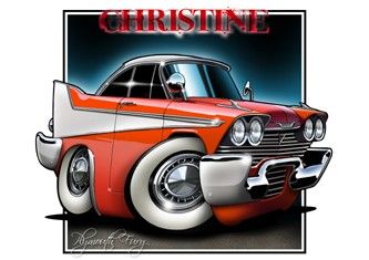 1958 Christine Fury Cartoon Muscle Car T Shirt 9285  