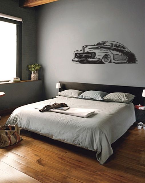 Vinyl Wall Decal Sticker Classic Hot Rod  