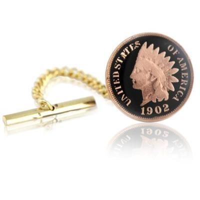 Indian Head Penny Coin Tie tack CLC TT006  