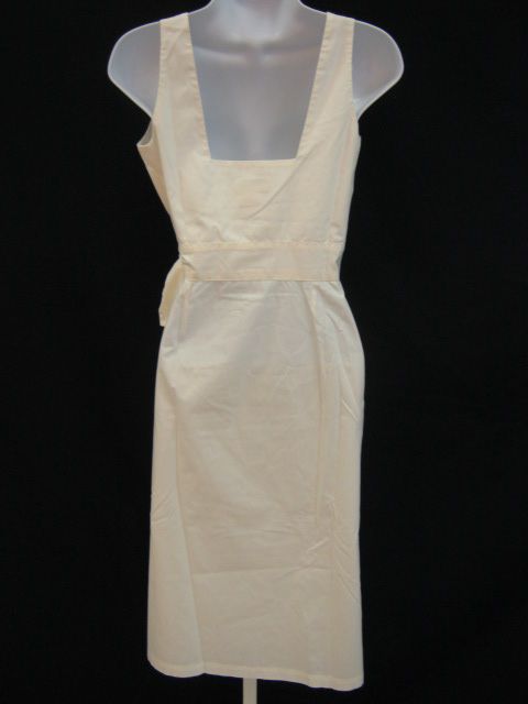 PAUL & JOE Sleeveless Eyelet Cotton Ivory Dress Sz 36  