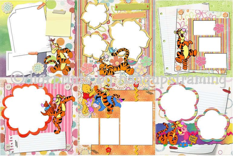 DISNEYS TIGGER~DIGITAL SCRAPBOOKING~PAGE LAYOUTS~*CD  