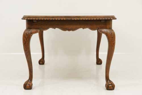 Antique French Oak/Walnut Draw Leaf Dining Table  