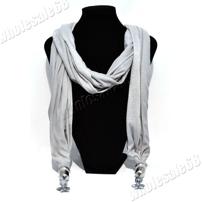 New fashion jewelry Scarve wholesale lot gray Necklace pashmina Scarf 