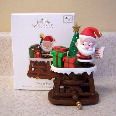 Hallmark 2011 Hide n Peek Santa Club Ornament NIB  