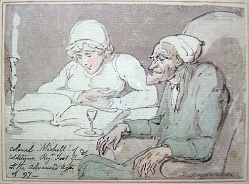 Rare THOMAS ROWLANDSON Signed 1786 Original Watercolor  