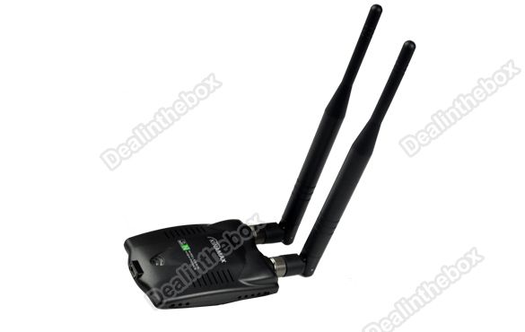 300Mbps Wireless N 802.11b/g/n USB LAN WIFI High Power Adapter Black 
