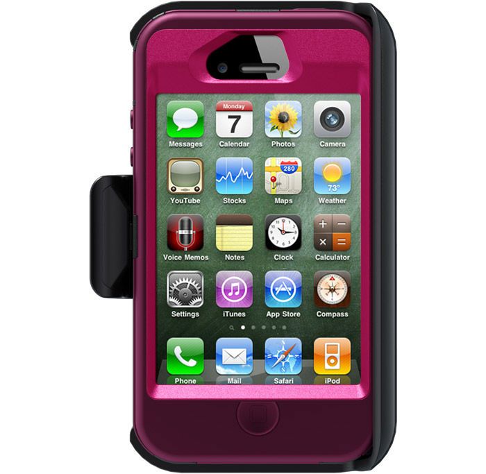 OTTERBOX Defender Series Case For iPhone 4 4S 4G 4GS Peony Pink Deep 