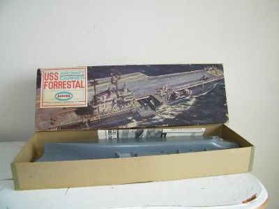 Aurora USS Forrestal Aircraft Carrier Model Kit Vintage 5971 1970s 