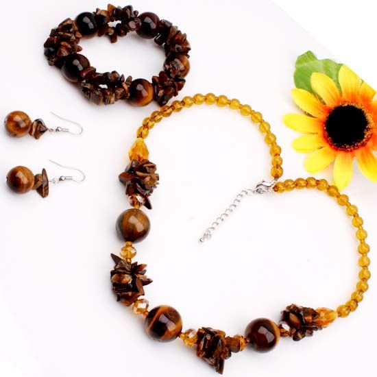 Handmade Assorted Mixed Gemstone Necklace Bracelet Earrings Jewelry 