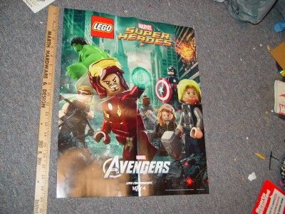 Marvel LEGO Avengers 2012 Movie Poster Thor Hulk Iron Man Captain 