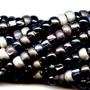 METALLIC GRAY Czech Glass Seed Bead Mega Mix * 4mm  