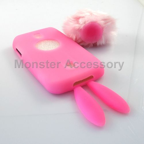 Pink Bunny Soft Skin Gel Case Cover For Huawei Ascend  