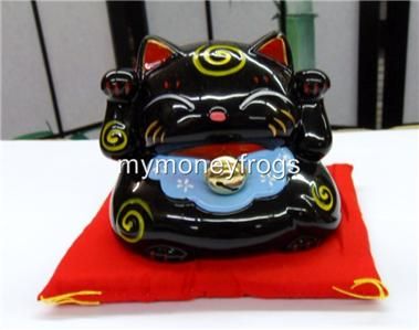   Japanese Oriental Lucky Wealth Paw Up Fortune MANEKI NEKO Cat Bank NEW