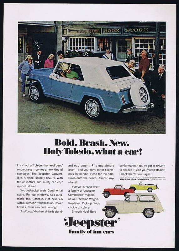 1967 Jeepster Convertible Wagon Roadster Jeep Ad  