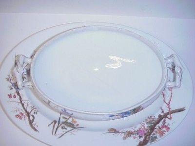 DELINIERES & CO. TUREEN & PLATTER LIMOGES FRANCE 1879  