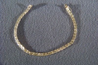 Vintage10 K YELLOW GOLD RARE ETCHED Bold Link BRACELET  