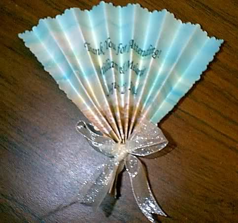 24 Elegant Beach Theme Wedding, Shower Fan Party Favors  