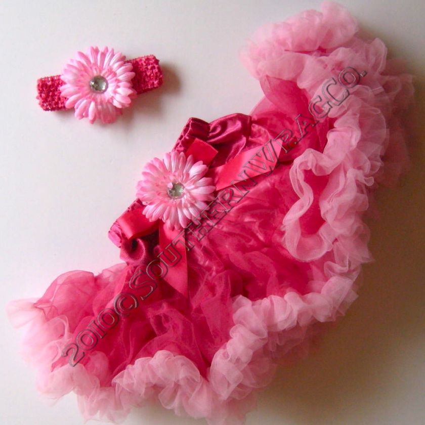 HOT PINK & PINK TUTU PAGEANT PETTISKIRT SET 3M 16Y NWT  