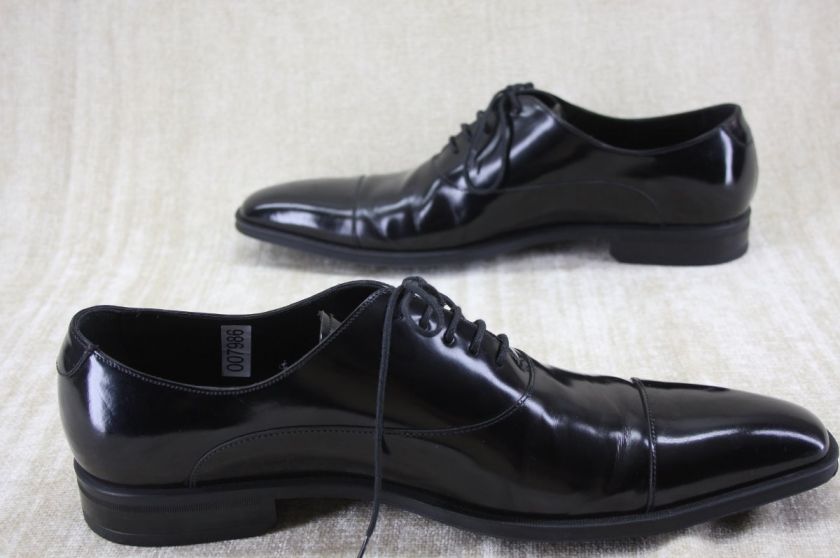 Mens D&G Dolce Gabbana Keanu Reeves Cap toe shiny leather oxfords 