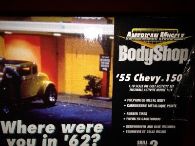 1955 CHEVY 150 BY AMERICAN GRAFFITI BODYSHOP NEW MODEL  1/18 SCALE DIE 