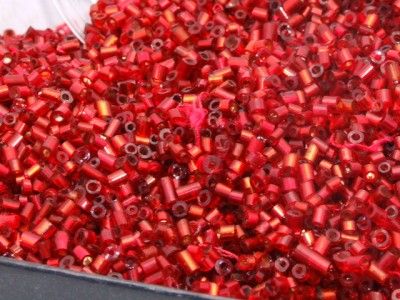 VINTAGE Red Glass Heishi Beads Loose Repair 1 lb NICE  