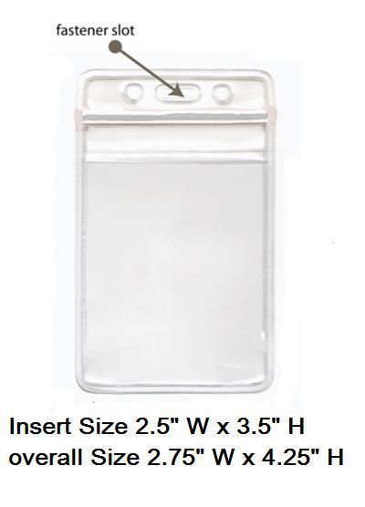 10 Clear Plastic ID BADGE HOLDERS VERTICAL/HORIZONTAL  