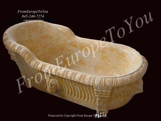 HAND CARVED MARBLE VICTORIAN STYLE BATH TUB TB008  