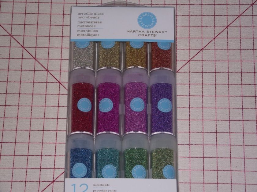 MARTHA STEWART 12 JAR GLITTER 7 CHOICE  