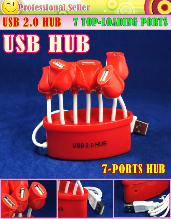 100% Nuevo 7 ports USB hub, USB 2.0  