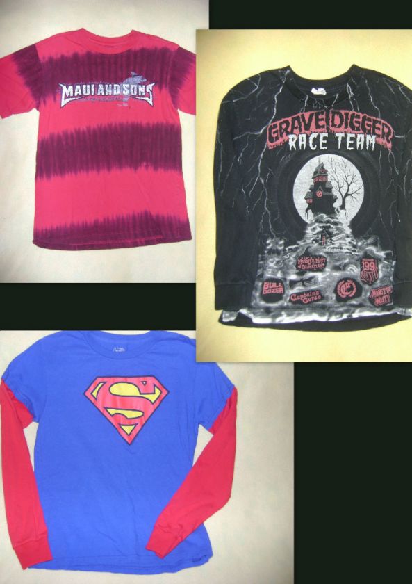 Pre owned Boy Grave Digger M Maui & Sons Lg Superman 18  