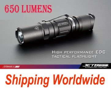 JETBeam PA10 XM L Flashlight  650 Lumens  Worldwide Shipping  