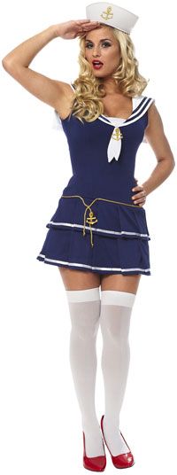 Womens Medium (8 10) Sexy Sailor Gal Costume   Sexy Hal  