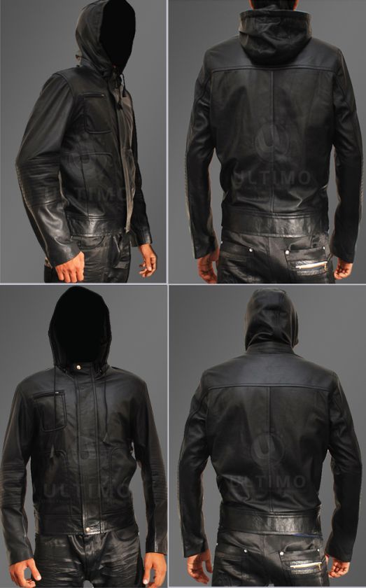 Mission Impossible 4 Ghost Protocol Cruise Mens Hooded Bomber Leather 