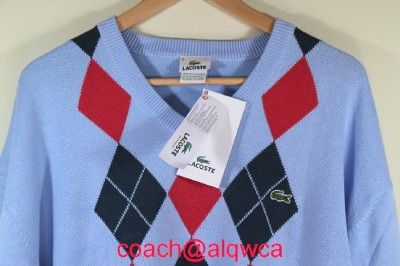 New Lacoste Mens Supima Cotton Sweater Sz 3 4 5 7 8 S M XL 2XL XXL 