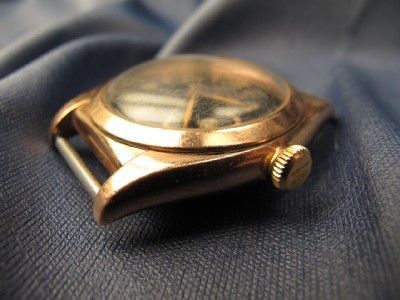 1943 Vintage Rolex Oyster Perpetual Bubbleback Rose Gold Plated Head 