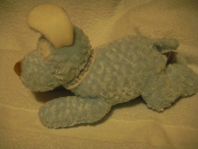 BABY GUND MY FIRST PUPPY SO CUTE BLUE CHENILLE LOVEY  