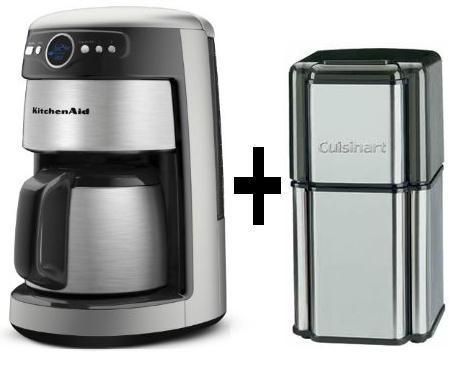   KCM223CU 12 Cup Digital Thermal Progrm Coffee Maker+Cuisinart Grinder