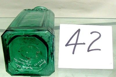 EMERALD GREEN FOUR SIDED CATHEDRAL PICKLE, OPEN PONTIL #42  