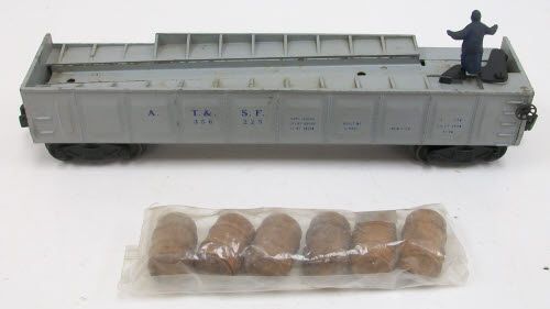 Lionel 3562 25 AT&SF Gray Operating Barrel Car  