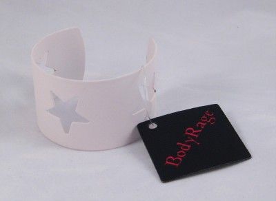 12 NEW WHOLESALE WHITE METAL CUFF BRACELETS #B1048  