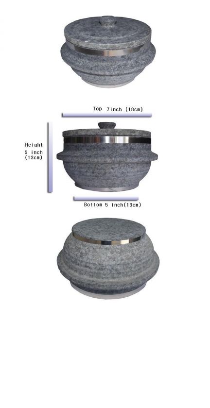 Korean Taste   Cooking Stone Pot (Dolsot)   7 inch  